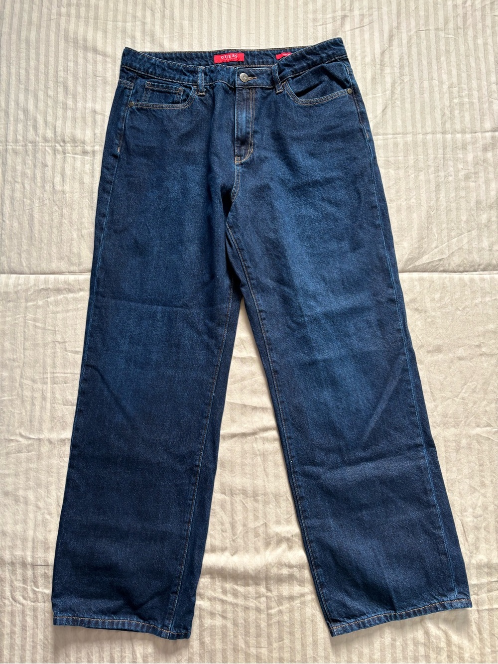 Guess Mens Size 31x30 High Rise Straight Jeans Denim Dark Wash Y2K